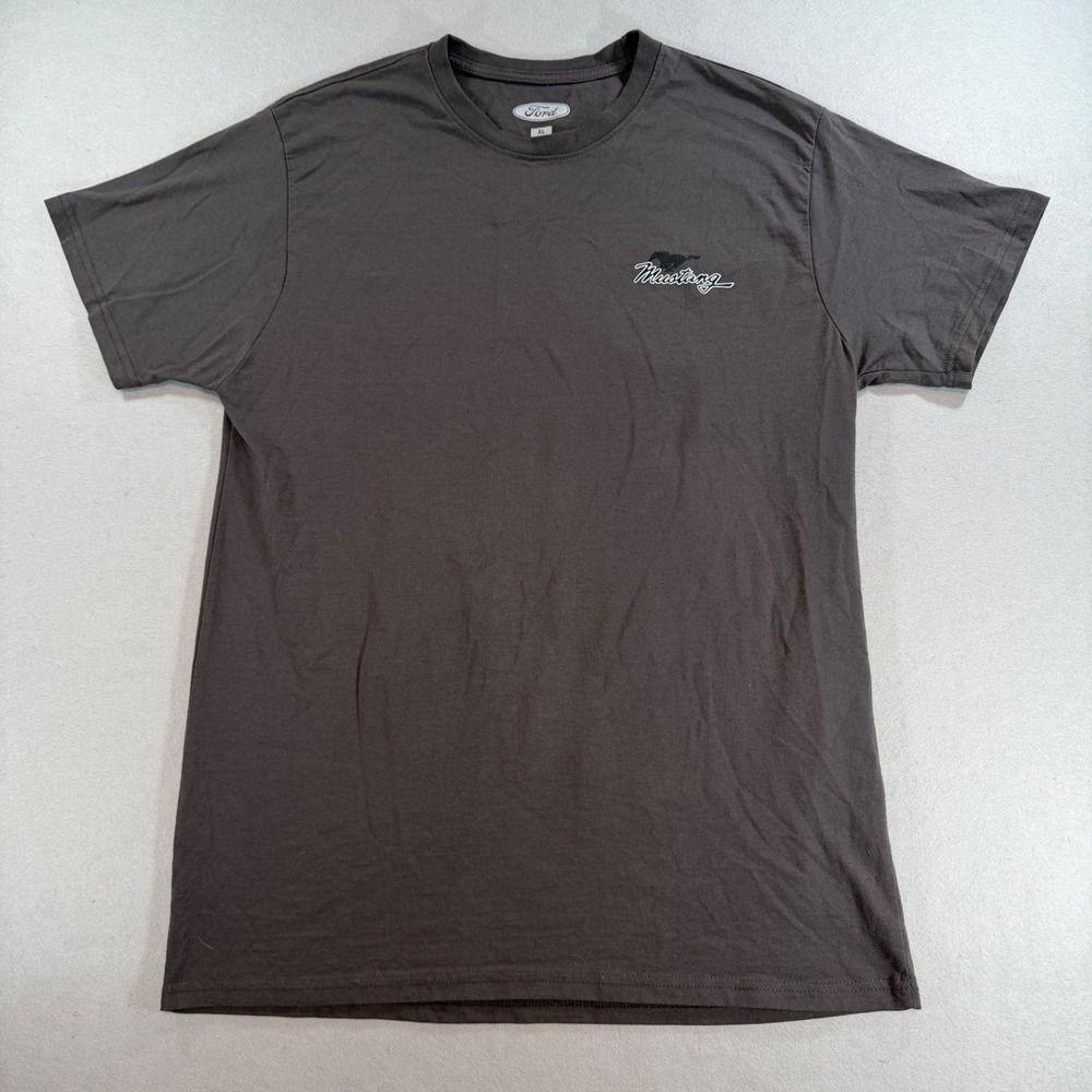 Ford Mustang 1969 Graphic T Shirt Mens XL Gray Double Sided Muscle Car Tee